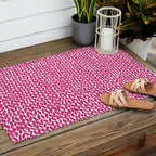 Hand Knit Hot Pink Outdoor Rug Gallery Image 2