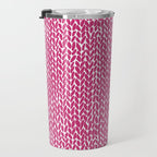 Hand Knit Hot Pink Travel Mug Gallery Image 3