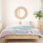 Iridescent Water Glow with Pastel Sparkle Reflections Duvet Cover Gallery Image 3