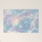 Iridescent Water Glow with Pastel Sparkle Reflections Welcome Mat Gallery Image 1