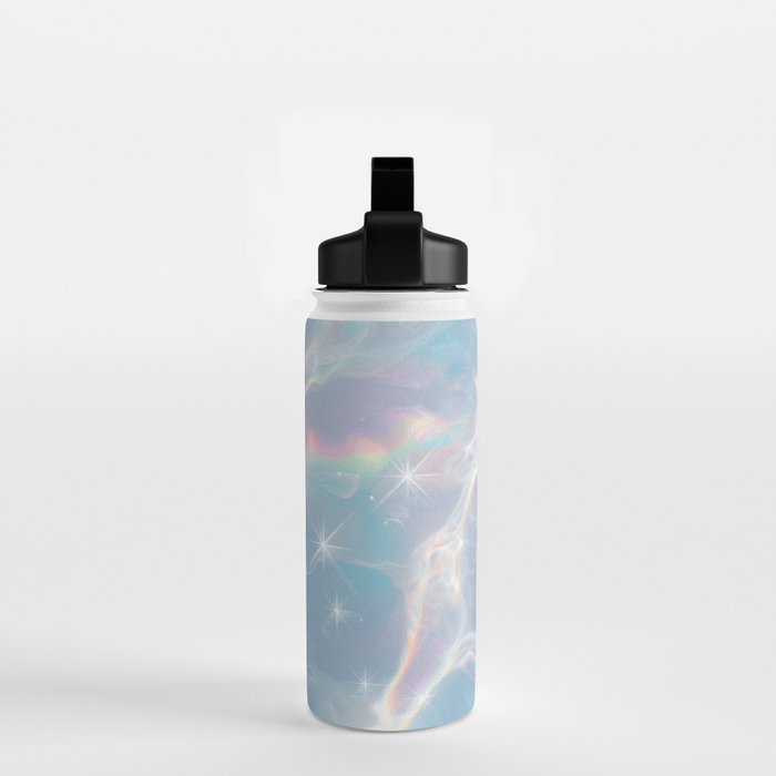 Iridescent Water Glow with Pastel Sparkle Reflections Water Bottle Gallery Image 2