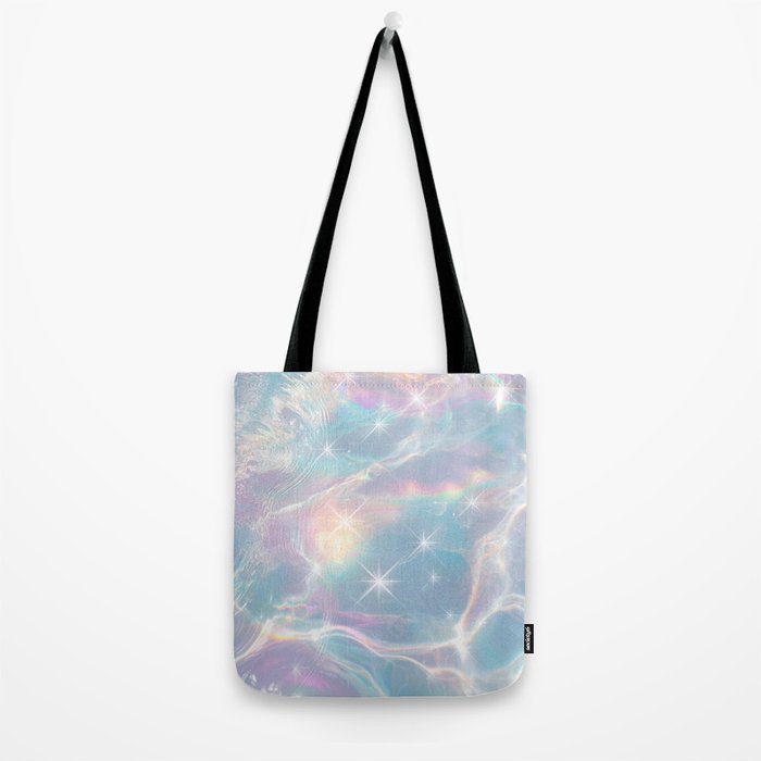 Iridescent Water Glow with Pastel Sparkle Reflections Tote Bag Gallery Image 2