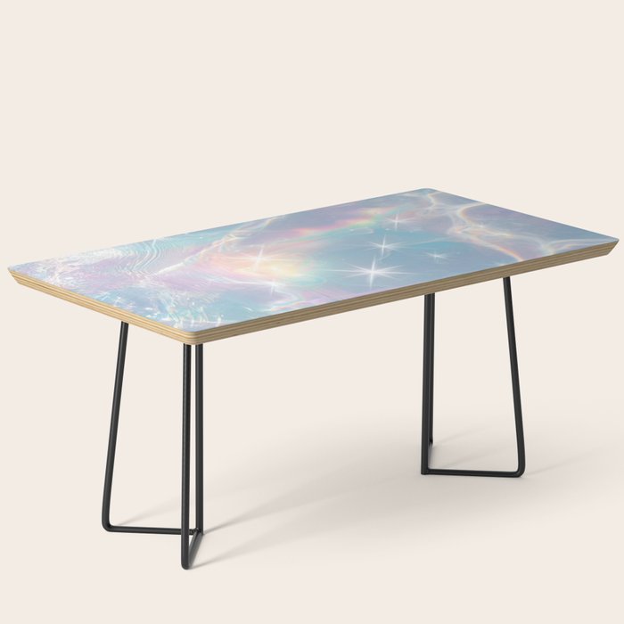 Iridescent Water Glow with Pastel Sparkle Reflections Coffee Table Gallery Image 1