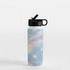 Iridescent Water Glow with Pastel Sparkle Reflections Water Bottle Gallery Image 1