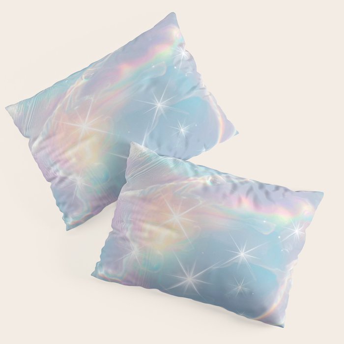 Iridescent Water Glow with Pastel Sparkle Reflections Pillow Sham Gallery Image 3