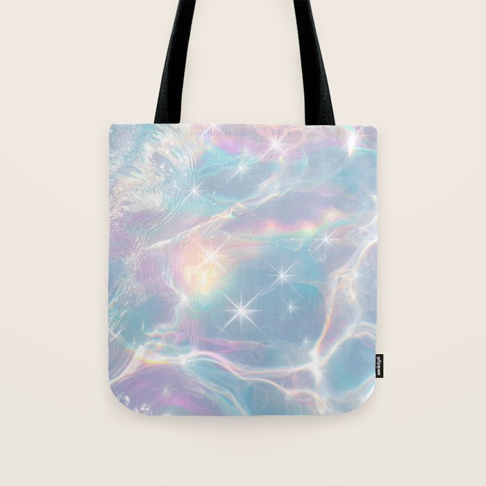 Iridescent Water Glow with Pastel Sparkle Reflections Tote Bag Gallery Image 1