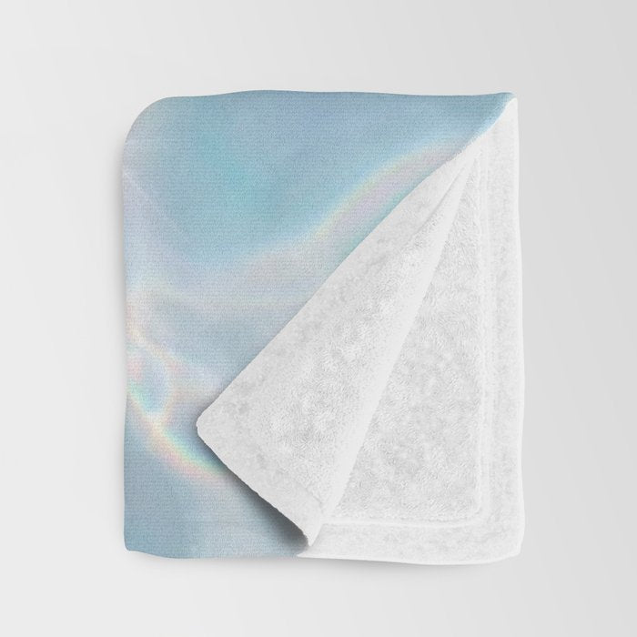 Iridescent Water Glow with Pastel Sparkle Reflections Throw Blanket Gallery Image 3