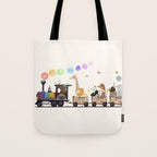the rainbow train Tote Bag Gallery Image 1