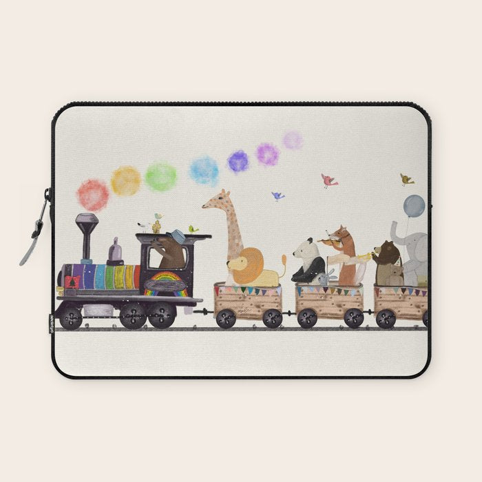 the rainbow train Laptop Sleeve Gallery Image 1