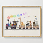 the rainbow train Serving Tray Gallery Image 1