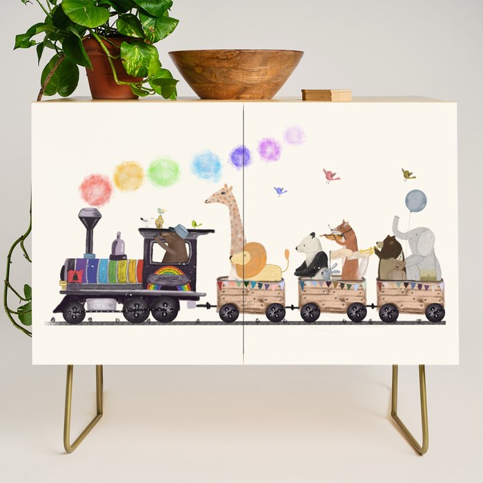 the rainbow train Credenza Gallery Image 1