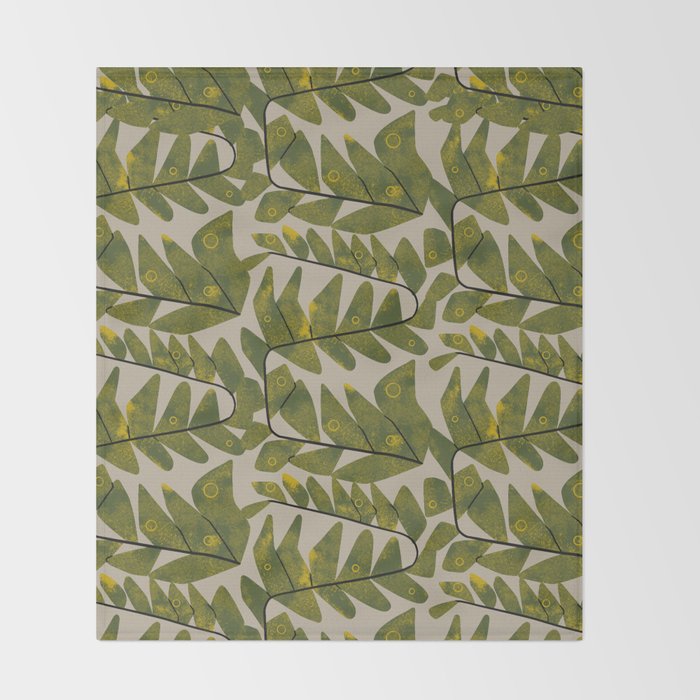 Snaky Fern Throw Blanket Gallery Image 2
