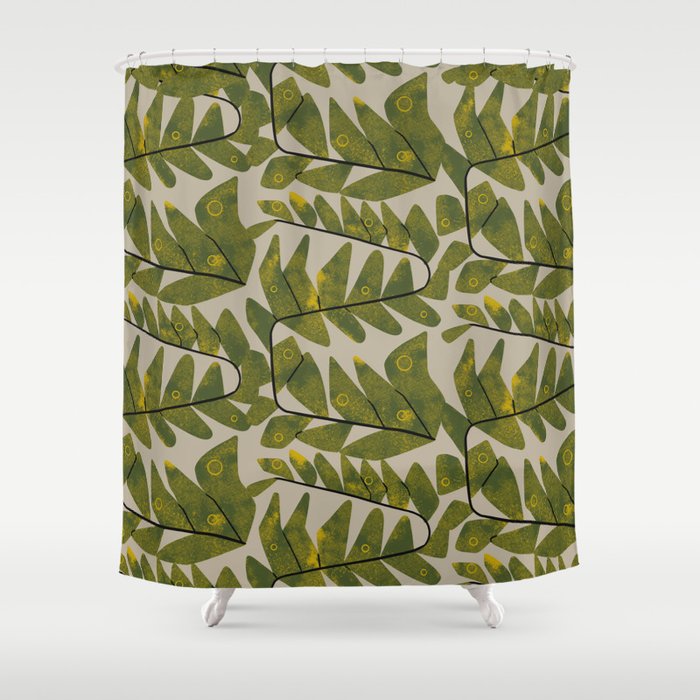 Snaky Fern Shower Curtain Gallery Image 1