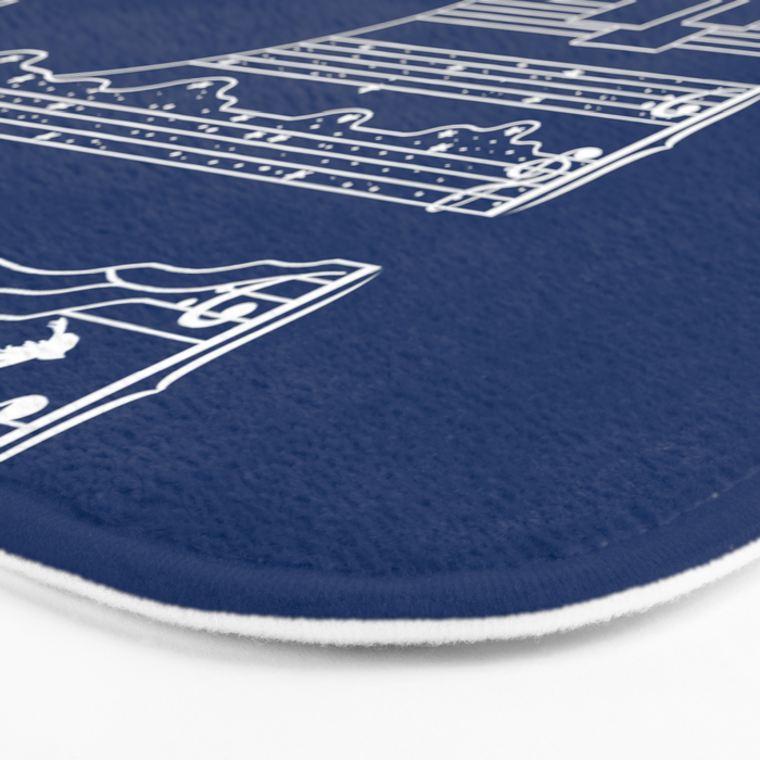 The Moonlight Sonata Blue Bath Mat Gallery Image 3