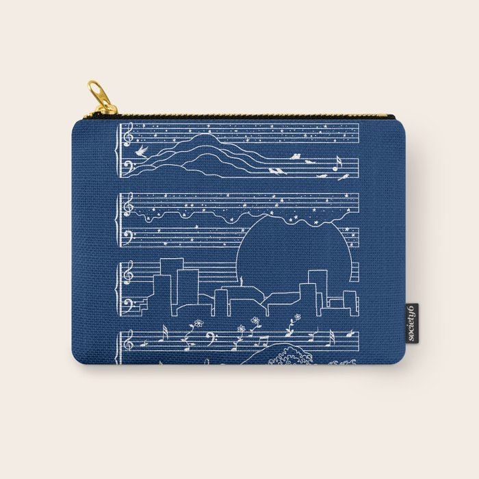The Moonlight Sonata Blue Carry All Pouch Gallery Image 1