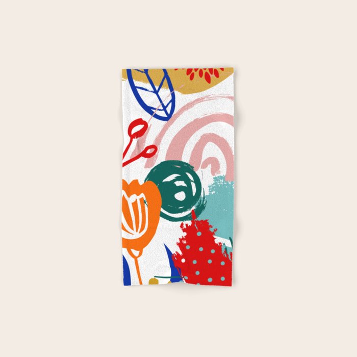 Summer Floral Prints, Abstract, Colourful Prints. Towels Gallery Image 1