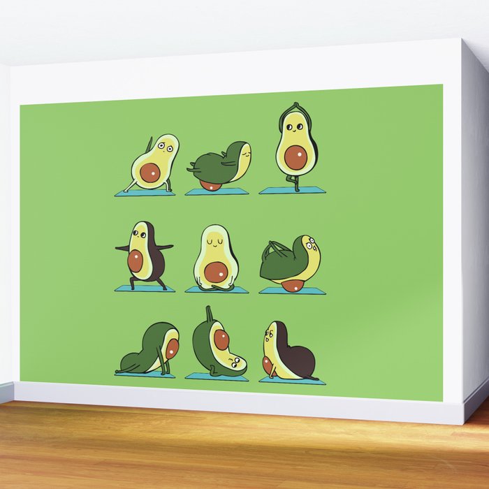 Avocado Yoga Wall Mural Gallery Image 2