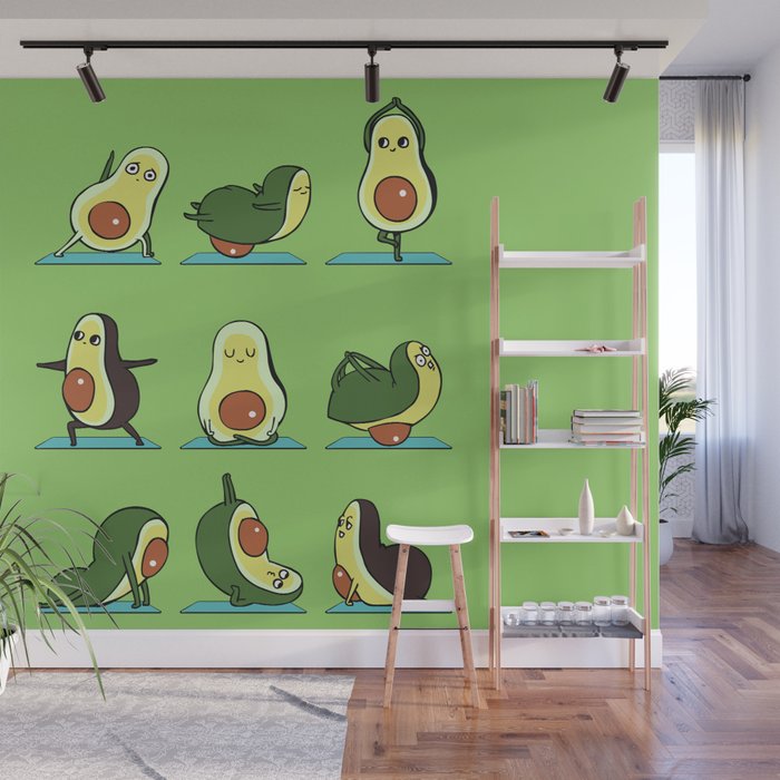 Avocado Yoga Wall Mural Gallery Image 1