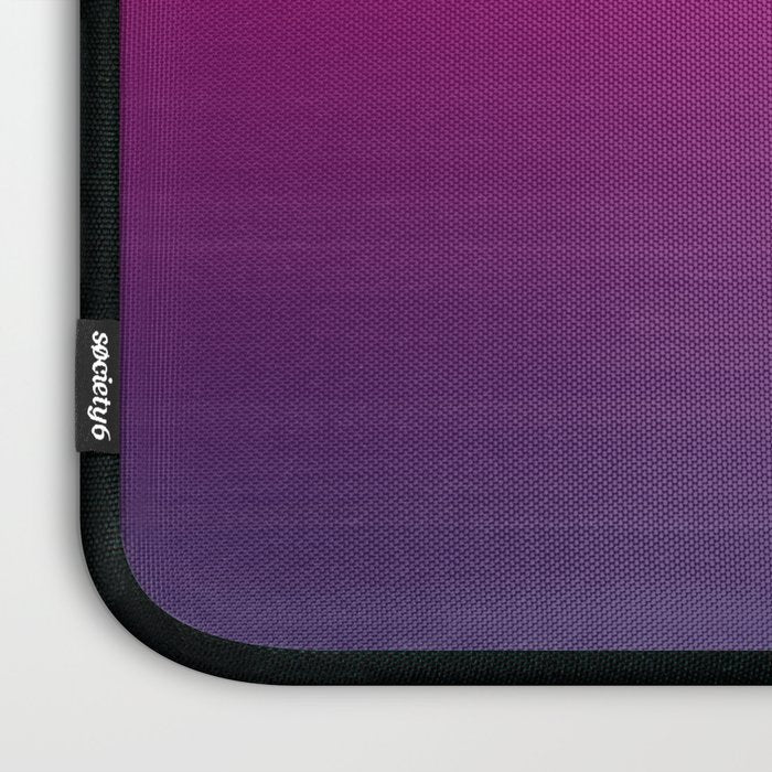 FUSCHIA pink to violet purple Gradient Ombre painted appearance Laptop Sleeve Gallery Image 3