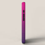 FUSCHIA pink to violet purple Gradient Ombre painted appearance iPhone Case Gallery Image 2