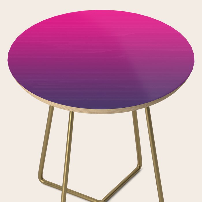 FUSCHIA pink to violet purple Gradient Ombre painted appearance Side Table Gallery Image 2