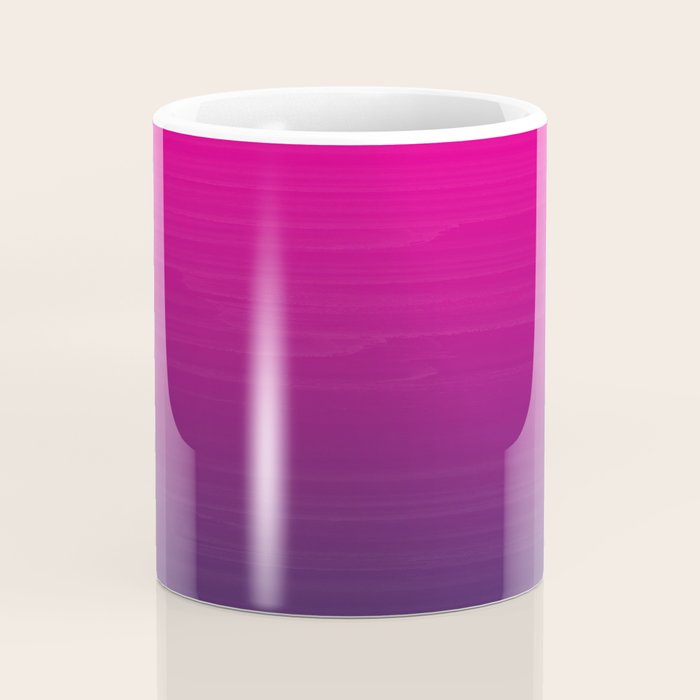 FUSCHIA pink to violet purple Gradient Ombre painted appearance Coffee Mug Gallery Image 4
