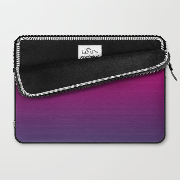 FUSCHIA pink to violet purple Gradient Ombre painted appearance Laptop Sleeve Gallery Image 2