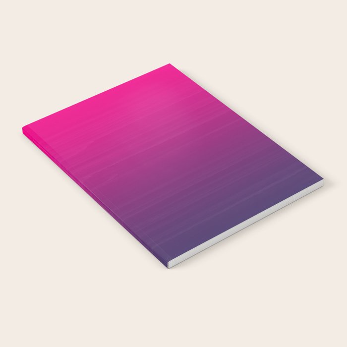 FUSCHIA pink to violet purple Gradient Ombre painted appearance Notebook Gallery Image 1