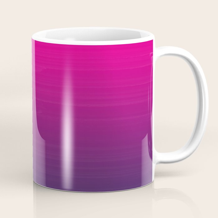 FUSCHIA pink to violet purple Gradient Ombre painted appearance Coffee Mug Gallery Image 1