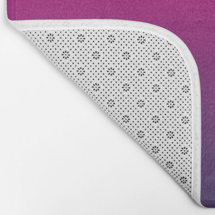 FUSCHIA pink to violet purple Gradient Ombre painted appearance Bath Mat Gallery Image 2