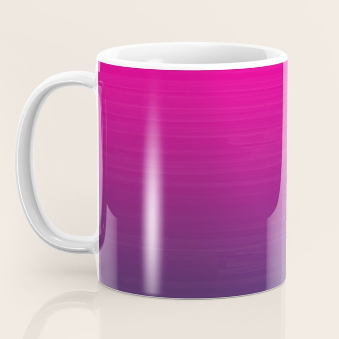 FUSCHIA pink to violet purple Gradient Ombre painted appearance Coffee Mug Gallery Image 3