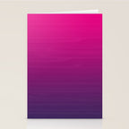 FUSCHIA pink to violet purple Gradient Ombre painted appearance Stationery Card Gallery Image 2