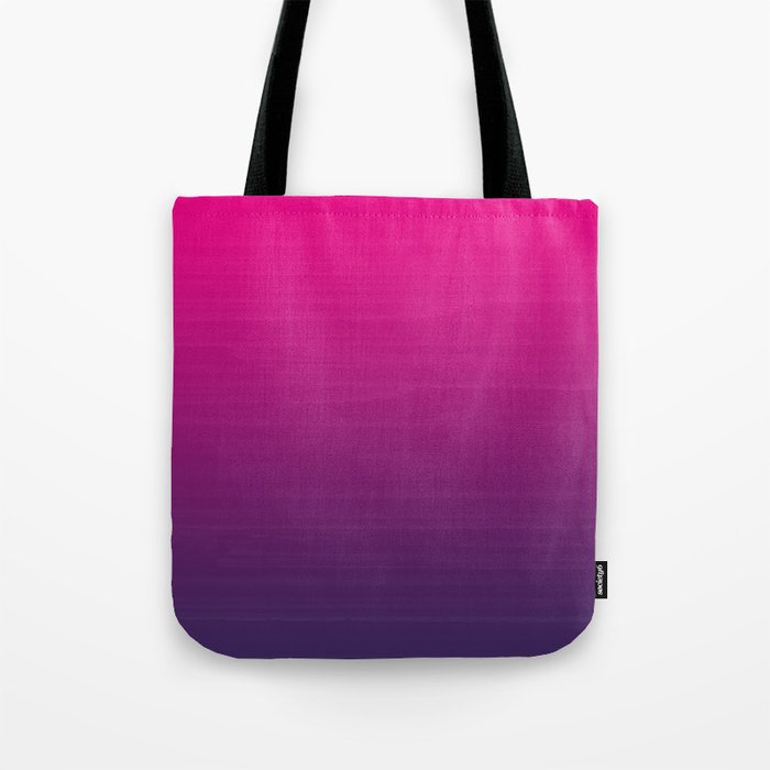 FUSCHIA pink to violet purple Gradient Ombre painted appearance Tote Bag Gallery Image 1