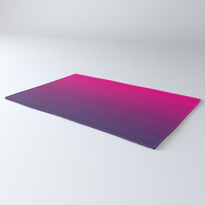 FUSCHIA pink to violet purple Gradient Ombre painted appearance Rug Gallery Image 3