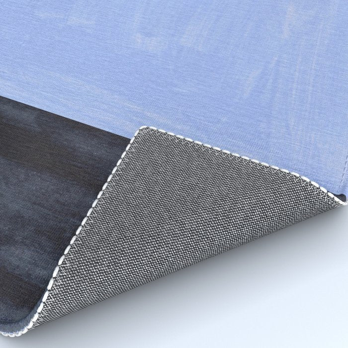Pastel Blue Navy Dark Blue Rothko Inspired Midcentury Modern Minimalist Color Field Rug Gallery Image 4
