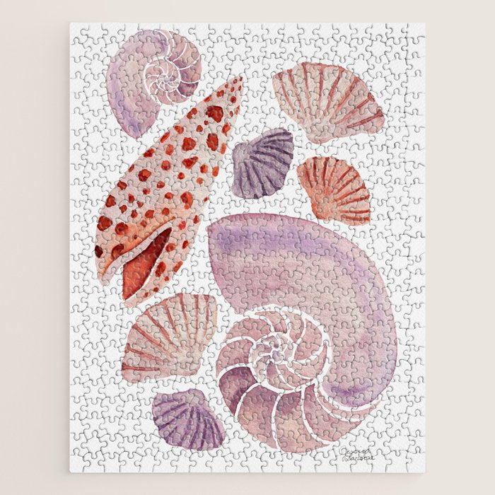 Watercolor Seashells Jigsaw Puzzle Gallery Image 1