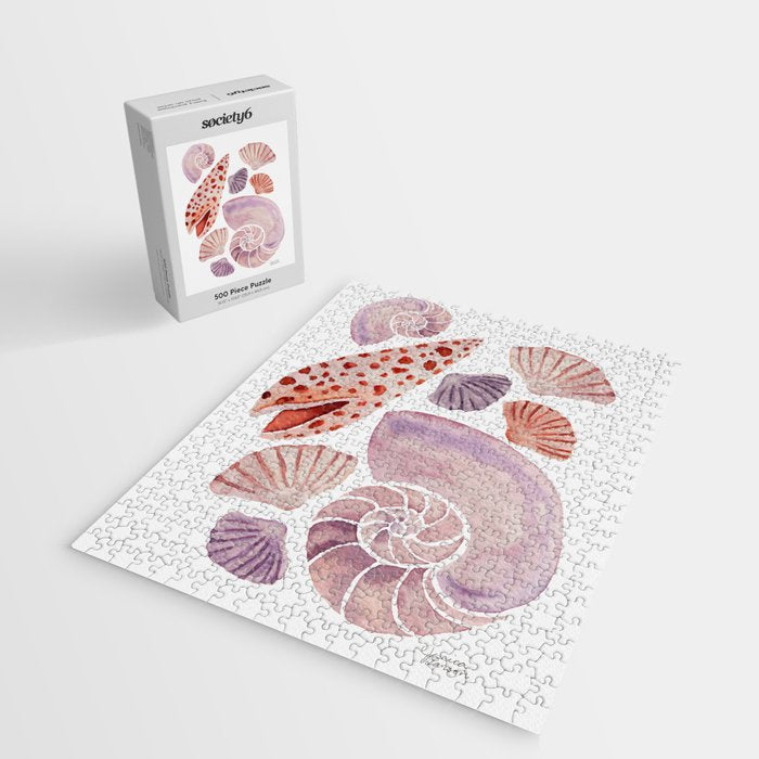 Watercolor Seashells Jigsaw Puzzle Gallery Image 2