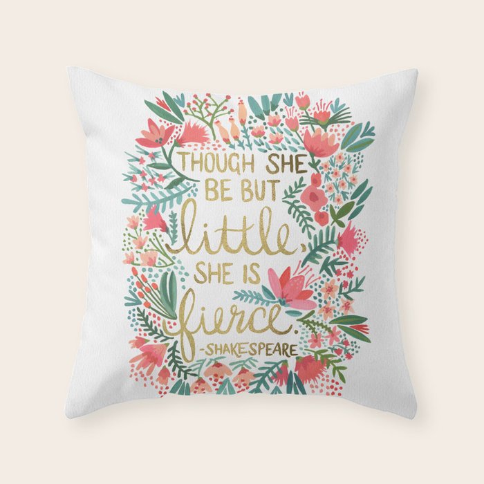 Little & Fierce Throw Pillow Gallery Image 6