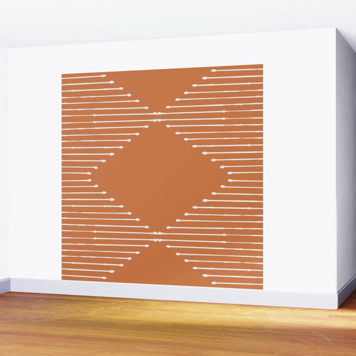 Geo (Terracotta Orange) Wall Mural Gallery Image 2