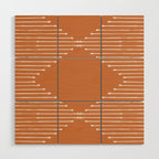 Geo (Terracotta Orange) Wood Wall Art Gallery Image 1