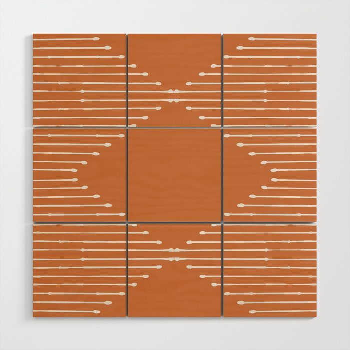 Geo (Terracotta Orange) Wood Wall Art Gallery Image 1