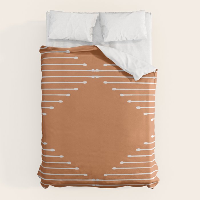 Geo (Terracotta Orange) Duvet Cover Gallery Image 6