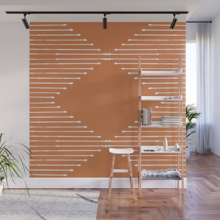 Geo (Terracotta Orange) Wall Mural Gallery Image 1