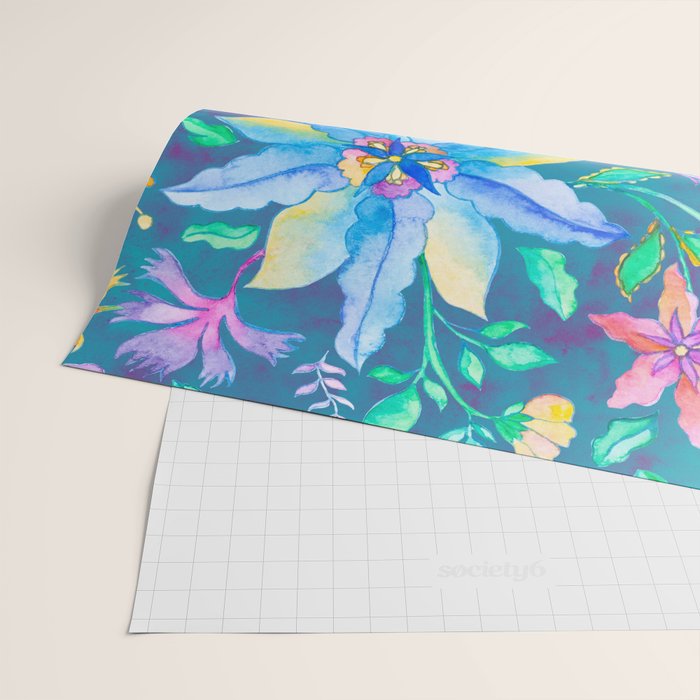 Beautiful Exotic Paisley Summer Floral Wrapping Paper Gallery Image 2