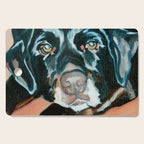 Daisy the Black Lab Dog Portrait Cutting Board Gallery Image 1