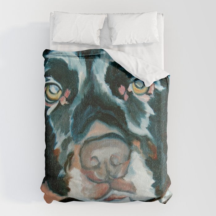 Daisy the Black Lab Dog Portrait Duvet Cover Gallery Image 6