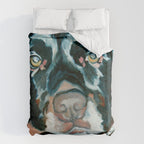 Daisy the Black Lab Dog Portrait Duvet Cover Gallery Image 6