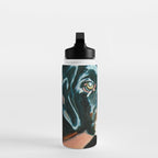 Daisy the Black Lab Dog Portrait Water Bottle Gallery Image 3