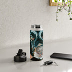 Daisy the Black Lab Dog Portrait Water Bottle Gallery Image 4