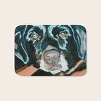Daisy the Black Lab Dog Portrait Bath Mat Gallery Image 1